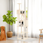 Kattenmeubel met sisal krabpalen 201 cm crème