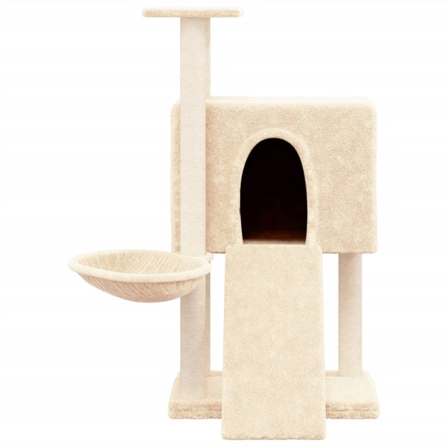 Kattenmeubel Met Sisal Krabpalen 96 Cm Crèmekleurig