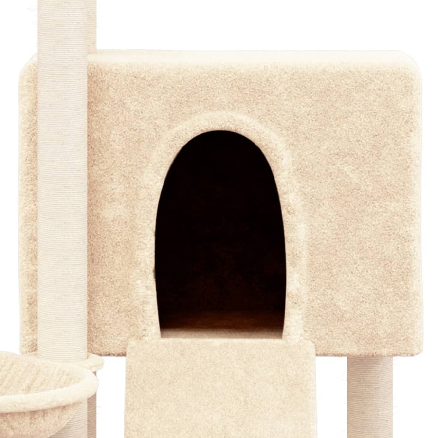 Kattenmeubel Met Sisal Krabpalen 96 Cm Crèmekleurig