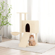 Kattenmeubel 96 cm lichtgrijs met sisal krabpalen