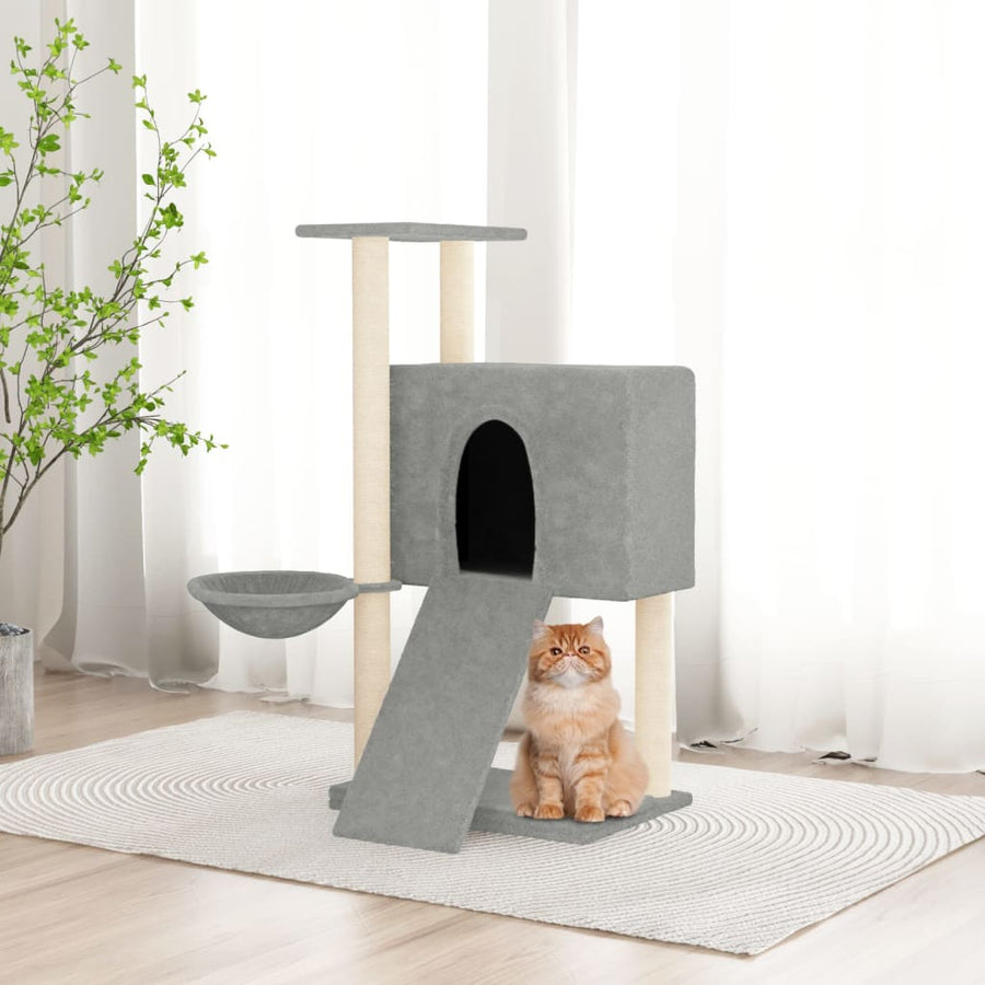 Kattenmeubel Met Sisal Krabpalen 96 Cm Crèmekleurig