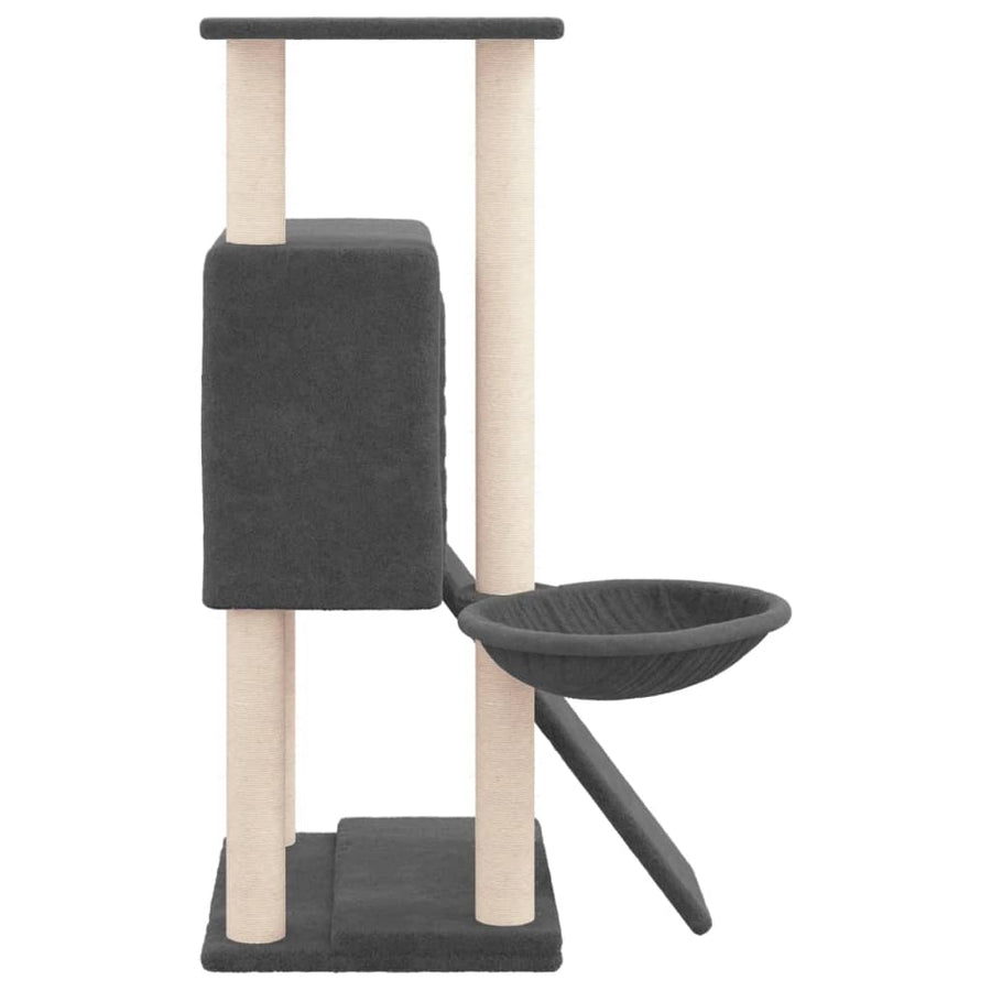 Kattenmeubel met sisal krabpalen 96 cm donkergrijs Donkergrijs