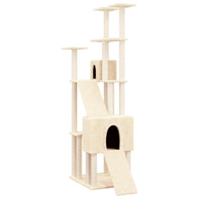 Kattenmeubel Met Sisal Krabpalen 190 Cm Kleurig Crème