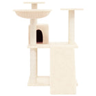 Kattenmeubel Met Sisal Krabpalen 83 Cm Kleurig Crème