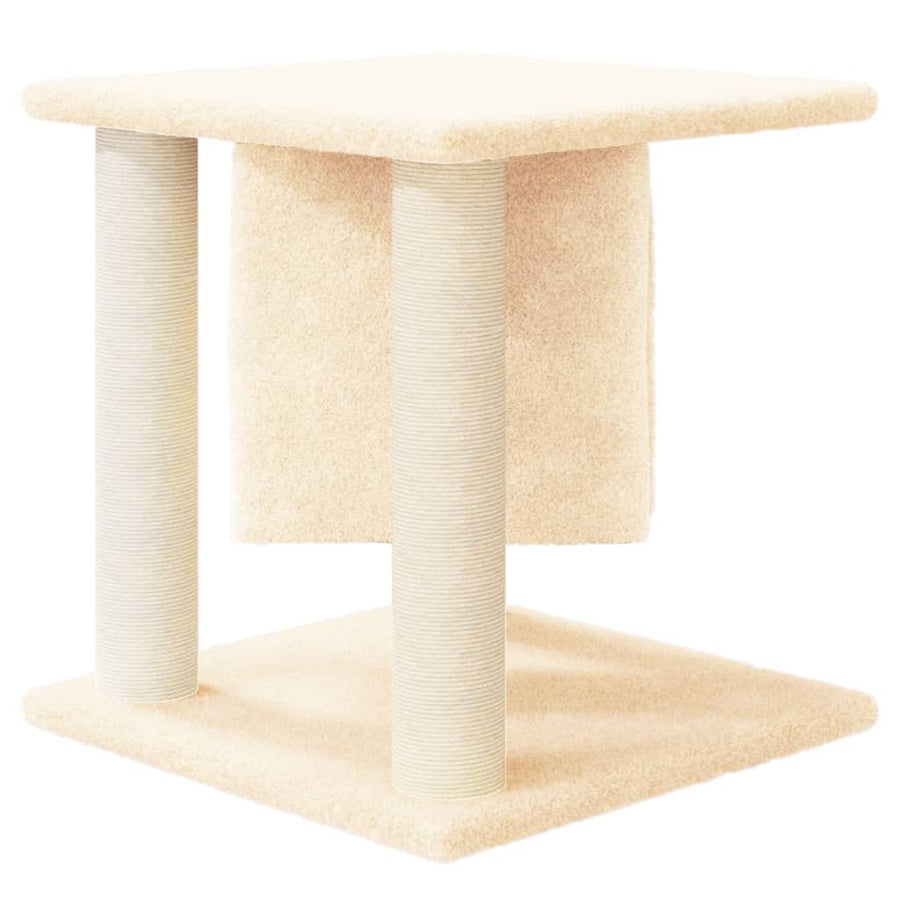 Kattenmeubel Met Sisal Krabpalen 37 Cm Kleurig Crème