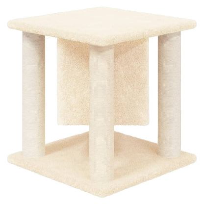 Kattenmeubel Met Sisal Krabpalen 37 Cm Kleurig Crème