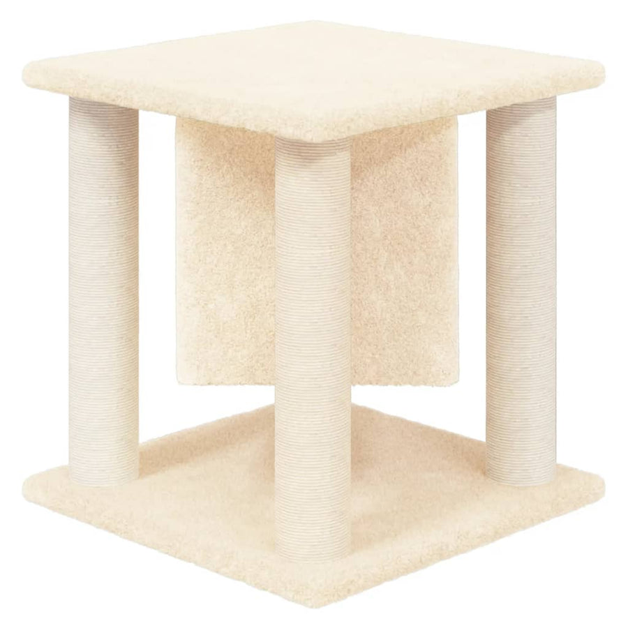Kattenmeubel Met Sisal Krabpalen 37 Cm Kleurig Crème