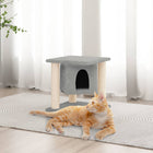 Kattenmeubel 37 cm lichtgrijs sisal