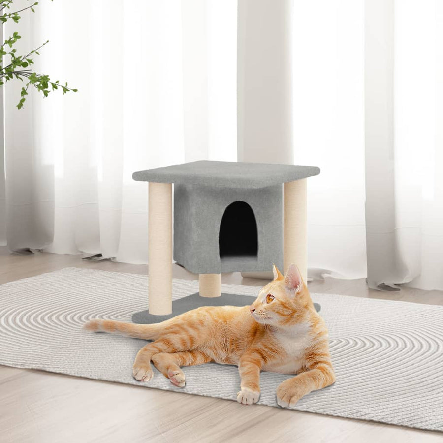 Kattenmeubel Met Sisal Krabpalen 37 Cm Lichtgrijs