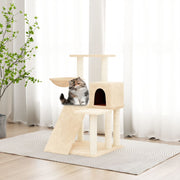 Kattenmeubel 82 cm crèmekleurig sisal krabpalen