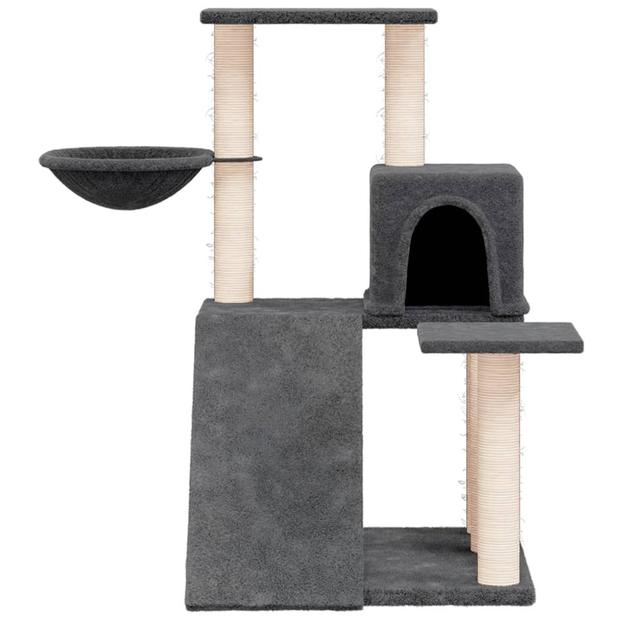 Kattenmeubel met sisal krabpalen 82 cm donkergrijs Donkergrijs