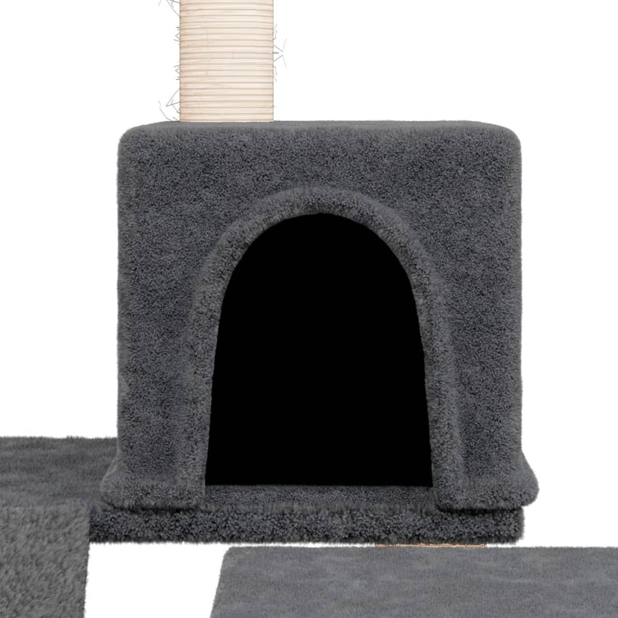 Kattenmeubel met sisal krabpalen 82 cm donkergrijs Donkergrijs