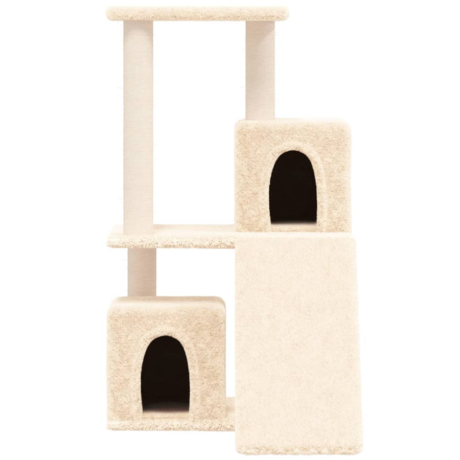 Kattenmeubel Met Sisal Krabpalen 82 Cm Kleurig Crème