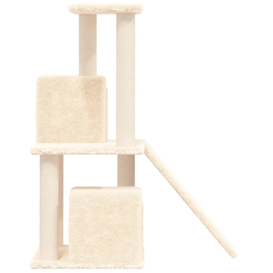 Kattenmeubel Met Sisal Krabpalen 82 Cm Kleurig Crème