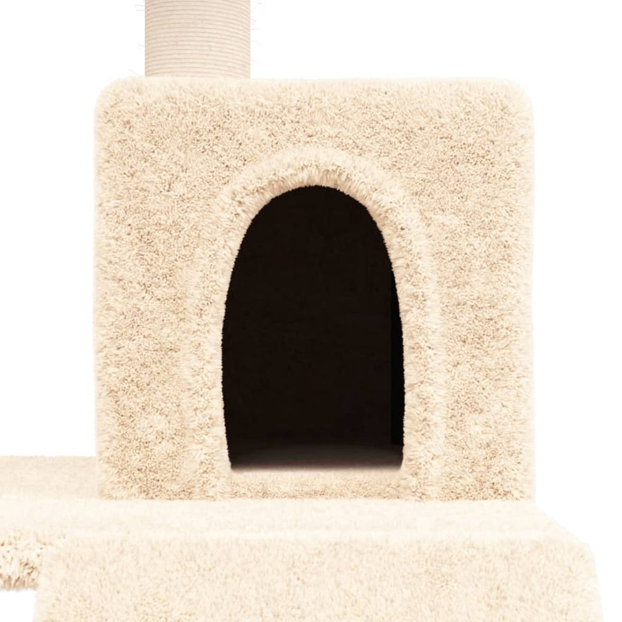 Kattenmeubel Met Sisal Krabpalen 82 Cm Kleurig Crème