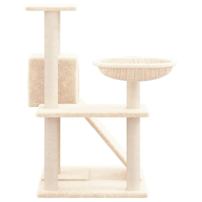 Kattenmeubel Met Sisal Krabpalen 82 Cm Kleurig Crème