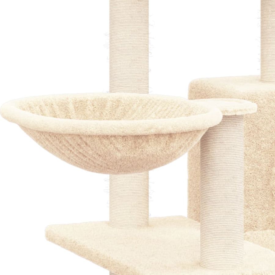 Kattenmeubel Met Sisal Krabpalen 82 Cm Kleurig Crème