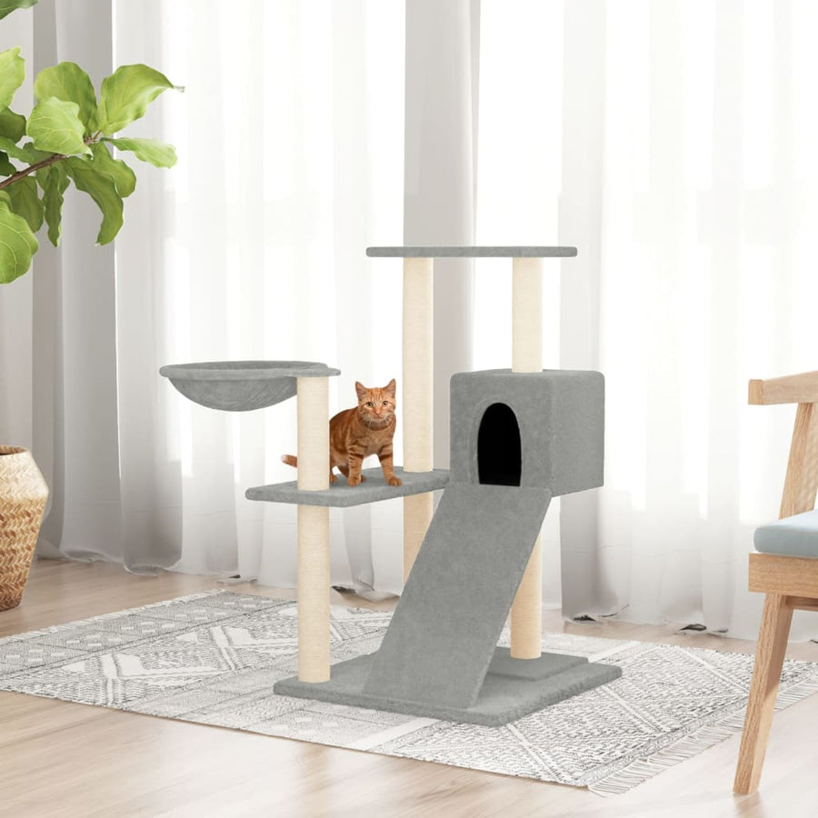 Kattenmeubel Met Sisal Krabpalen 82 Cm Crèmekleurig