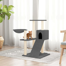 Kattenmeubel met sisal krabpalen 82 cm donkergrijs Donkergrijs