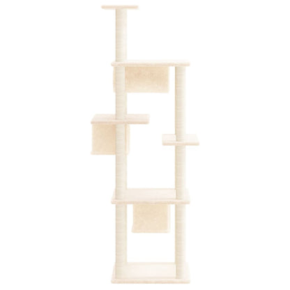 Kattenmeubel Met Sisal Krabpalen 169 Cm Crèmekleurig