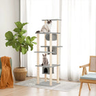 Kattenmeubel 169 cm lichtgrijs sisal