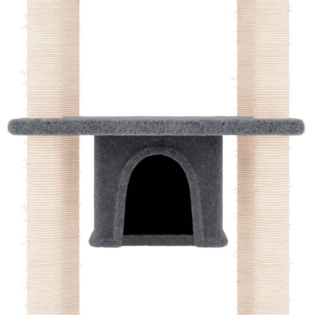 Kattenmeubel Met Sisal Krabpalen 169 Cm Donkergrijs