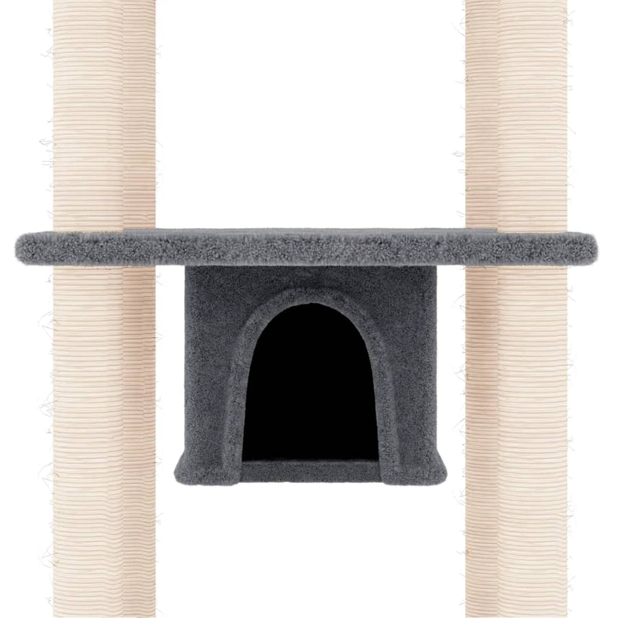 Kattenmeubel Met Sisal Krabpalen 169 Cm Donkergrijs