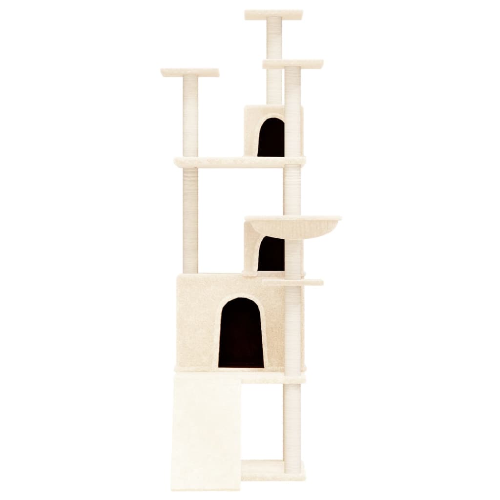 Kattenmeubel Met Sisal Krabpalen 175 Cm Kleurig Crème