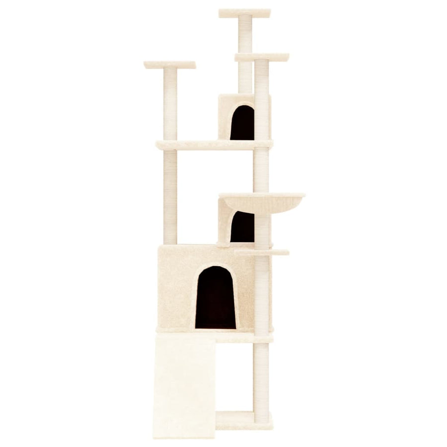 Kattenmeubel Met Sisal Krabpalen 175 Cm Kleurig Crème