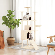 Kattenmeubel 175 cm lichtgrijs sisal
