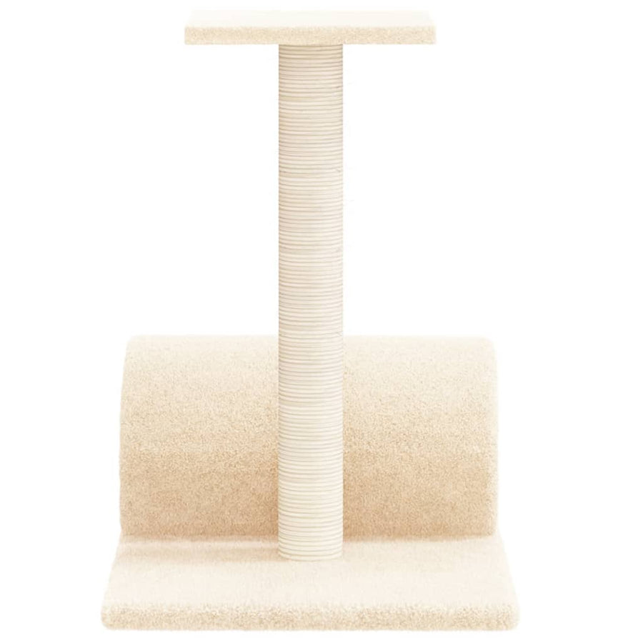 Kattenmeubel Met Tunnel 60X34,5X50 Cm Kleurig Crème