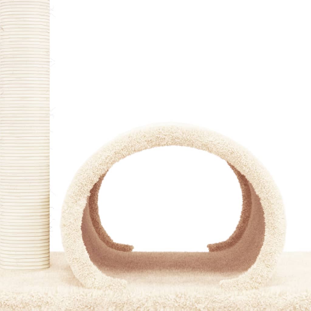Kattenmeubel Met Tunnel 60X34,5X50 Cm Kleurig Crème