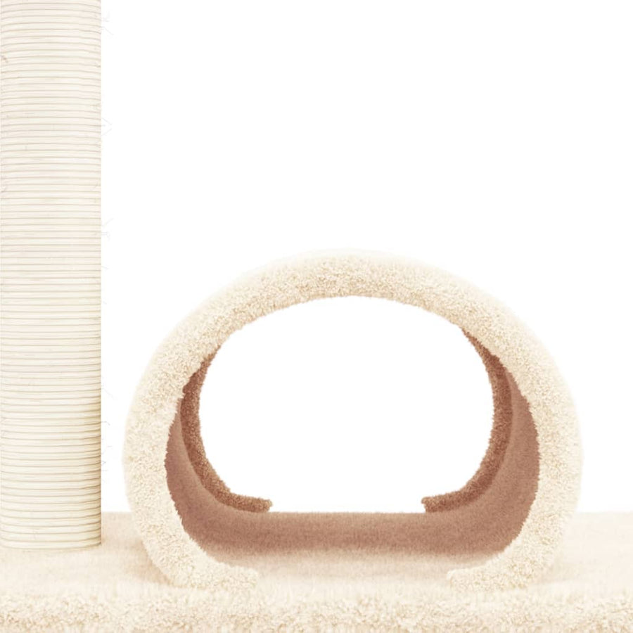 Kattenmeubel Met Tunnel 60X34,5X50 Cm Kleurig Crème