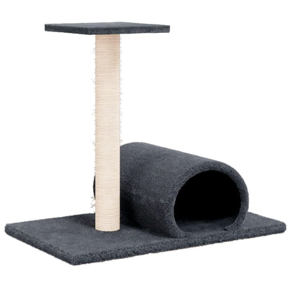 Kattenmeubel Met Tunnel 60X34,5X50 Cm Donkergrijs