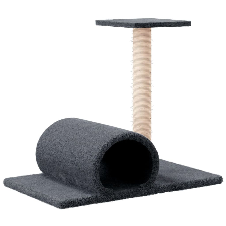 Kattenmeubel Met Tunnel 60X34,5X50 Cm Donkergrijs