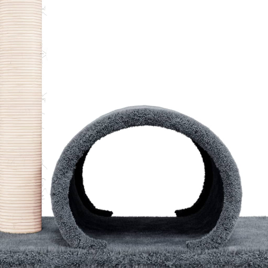 Kattenmeubel Met Tunnel 60X34,5X50 Cm Donkergrijs