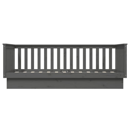 Slaapbank 80X200 Cm Massief Grenenhout Grijs