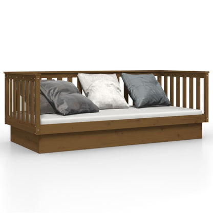 Slaapbank 80X200 Cm Massief Grenenhout Honingbruin