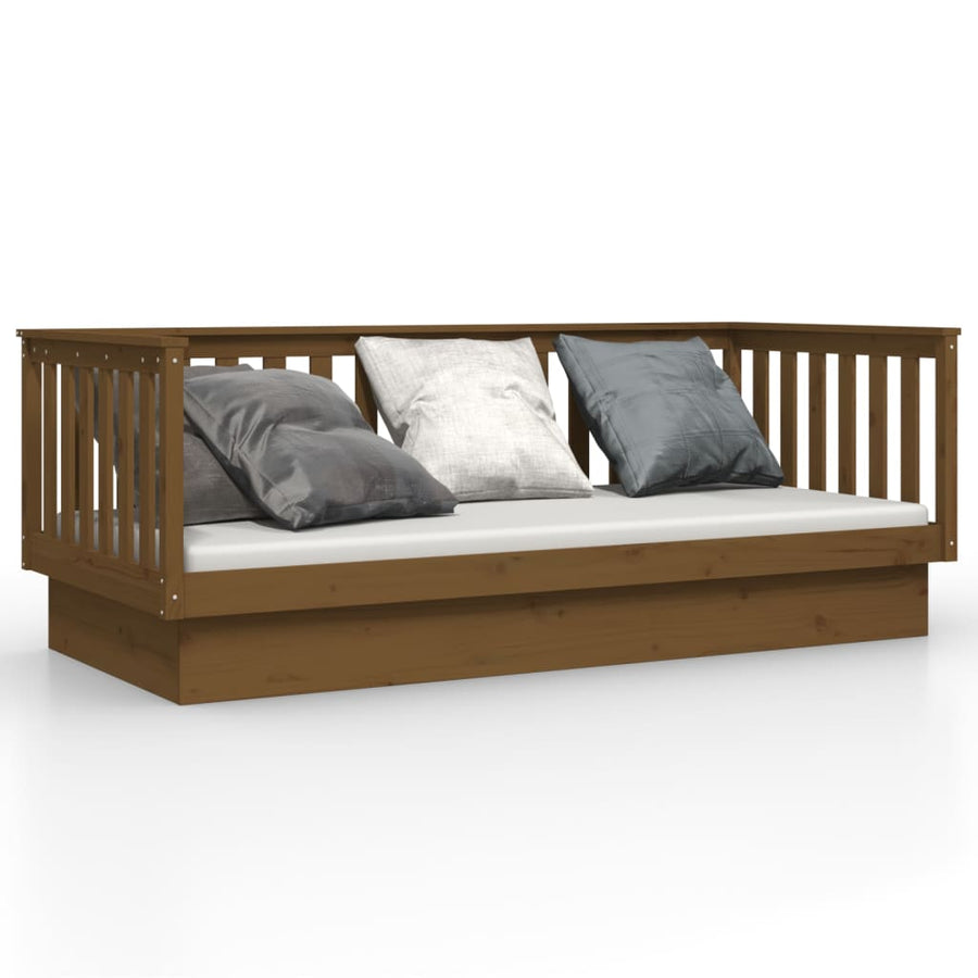 Slaapbank 80X200 Cm Massief Grenenhout Honingbruin