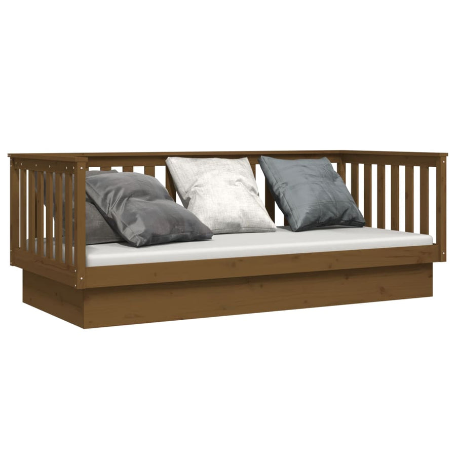 Slaapbank 80X200 Cm Massief Grenenhout Honingbruin
