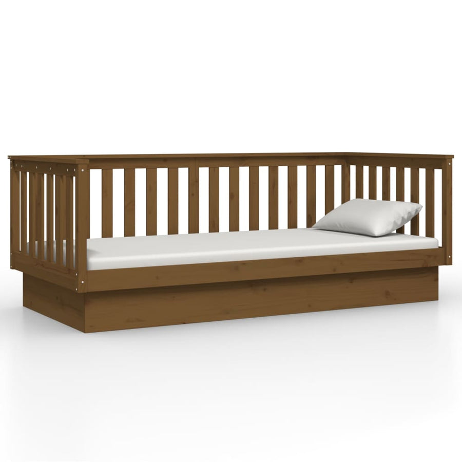 Slaapbank 80X200 Cm Massief Grenenhout Honingbruin