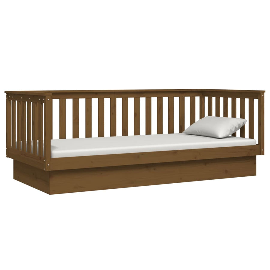 Slaapbank 80X200 Cm Massief Grenenhout Honingbruin