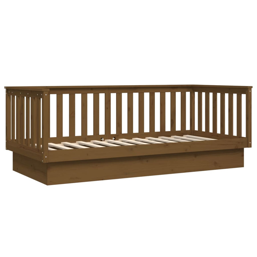 Slaapbank 80X200 Cm Massief Grenenhout Honingbruin