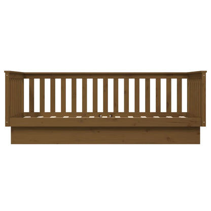 Slaapbank 80X200 Cm Massief Grenenhout Honingbruin