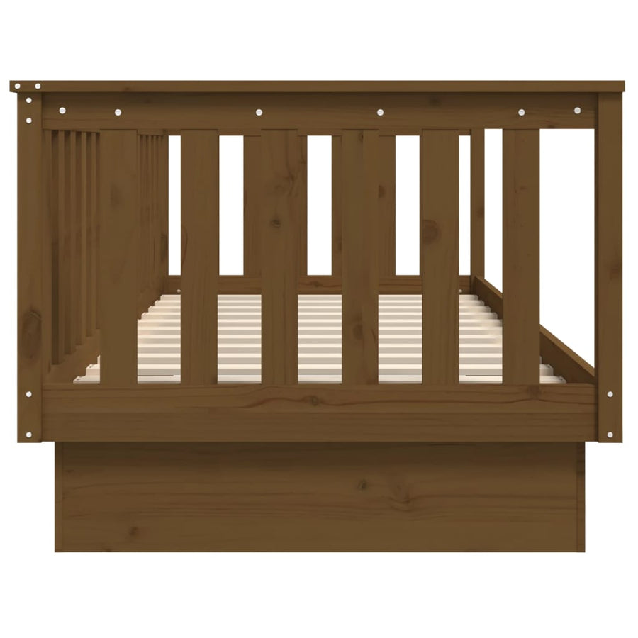 Slaapbank 80X200 Cm Massief Grenenhout Honingbruin
