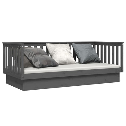 Slaapbank 100X200 Cm Massief Grenenhout Grijs
