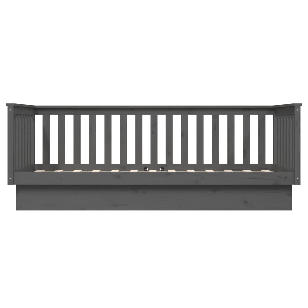 Slaapbank 100X200 Cm Massief Grenenhout Grijs