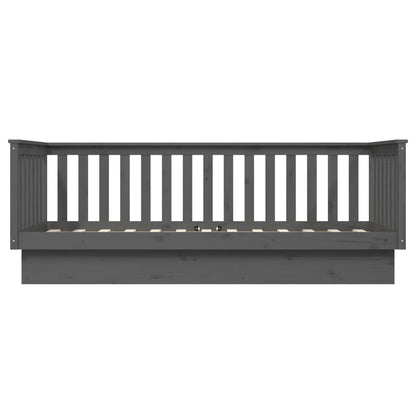 Slaapbank 100X200 Cm Massief Grenenhout Grijs