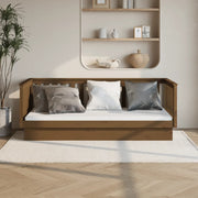 Slaapbank 100x200 cm massief grenenhout honingbruin