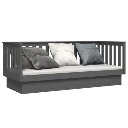 Slaapbank 75X190 Cm Massief Grenenhout Grijs